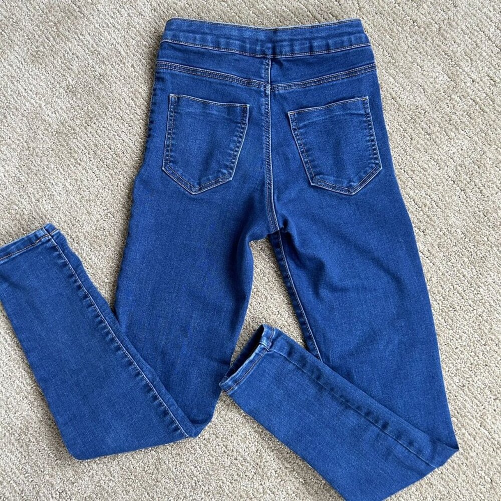 Zara Kids Stretchy High Waist Denim Skinny Fit Jean Girls Size 11/12 Y - Picture 3 of 4